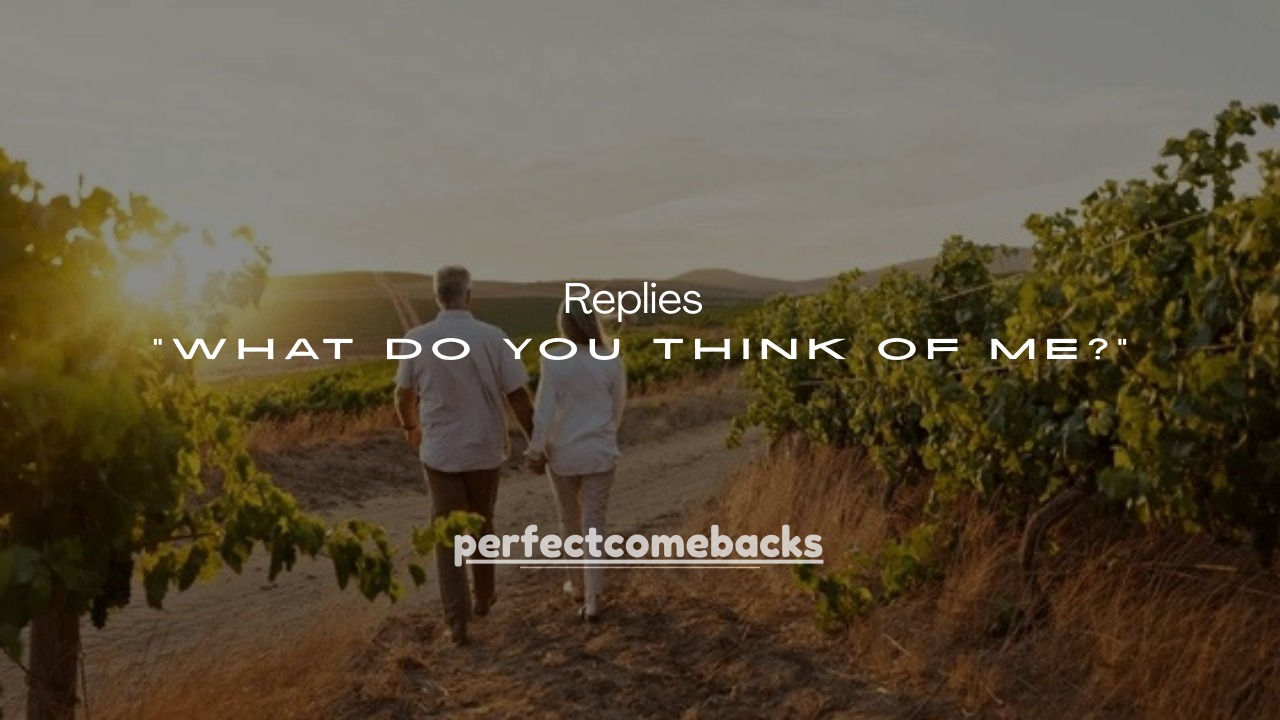 120+ Best Replies to “What Do You Think of Me?”